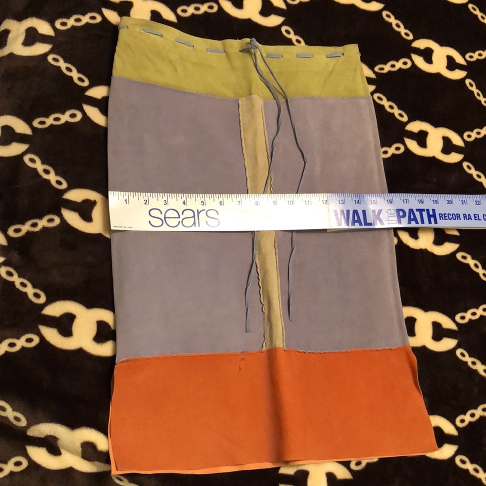 ILLIA 100% LEATHER SKIRT SIZE M - Picture 10 of 11
